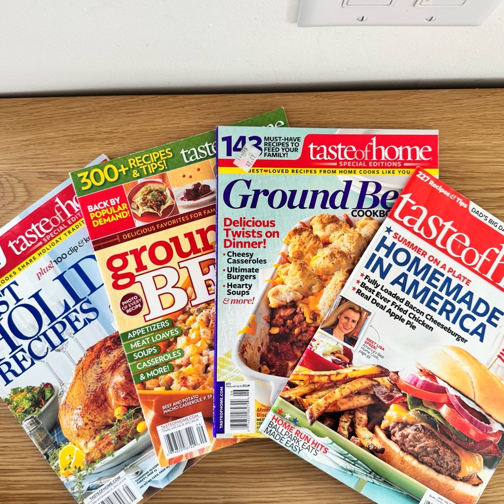 Taste of Home Cookbook Collection - Red, Blue, Green Covers